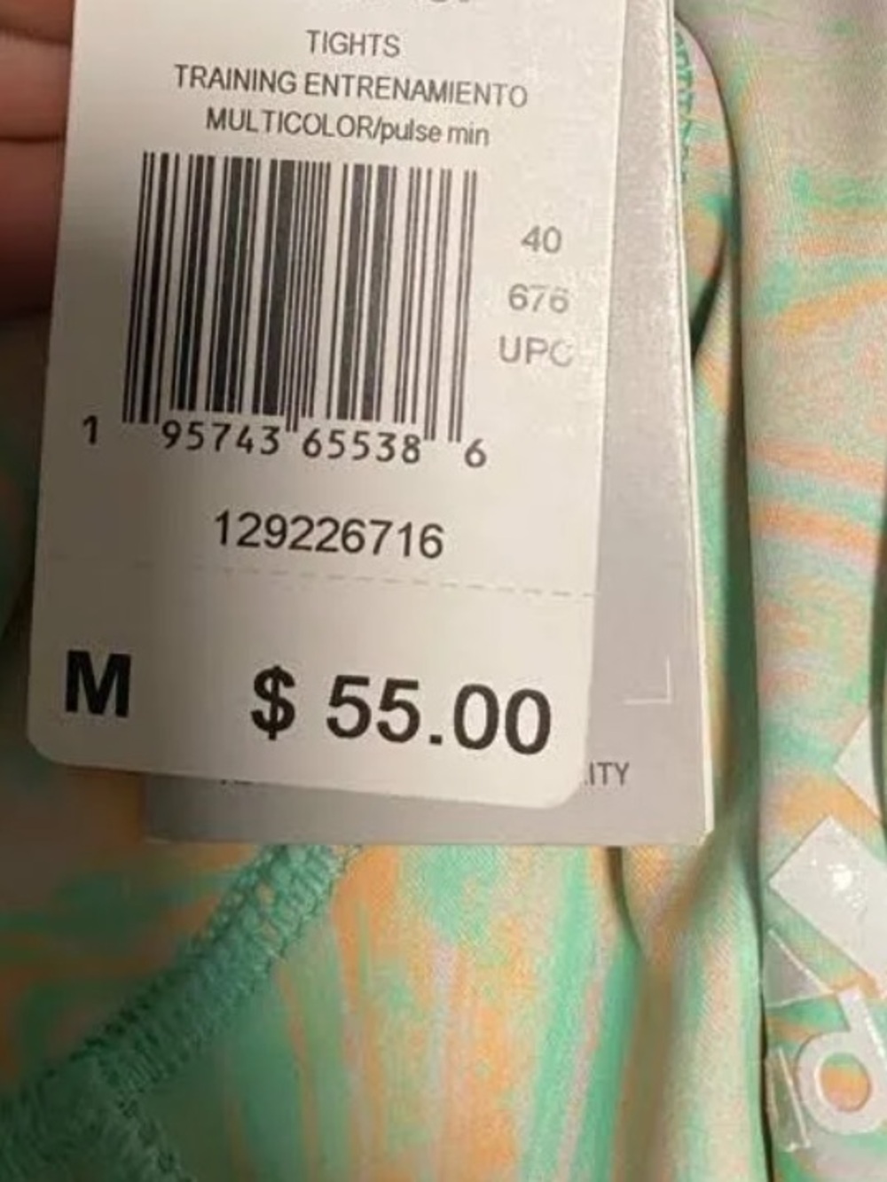 Adidas Light Mint Marble High-Waist Leggings - Picture 13 of 14